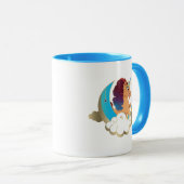 Mug Divine la licorne | Lune et nuages (Devant droit)