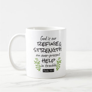 Mug Divine Refuge - Psaume 46:1 pour le Confort Spirit