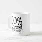 Mug Divorcé à 100 % (Devant gauche)