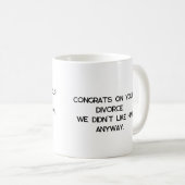 Mug Divorce Cadeau (Devant droit)