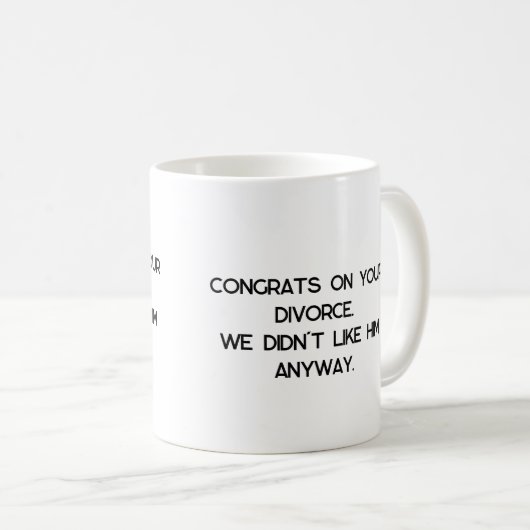 Mug Divorce Cadeau (Devant droit)
