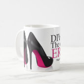 Mug Divorce de chaussures ". La fin d'une erreur." (Devant gauche)