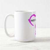 Mug Divorcé enfin libre rose ouvert menottes (Gauche)
