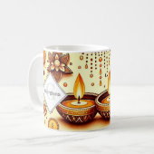Mug Diwali Diyas & Rangoli bronze & or (Devant gauche)