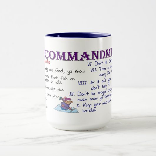 Mug Dix commandements du Minnesota (Centre)