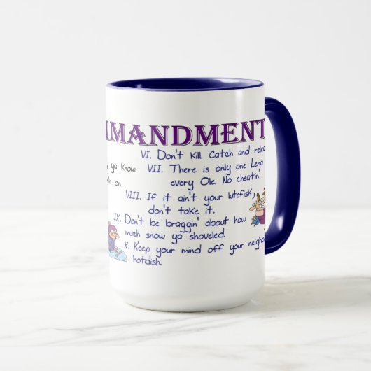 Mug Dix commandements du Minnesota (Devant droit)