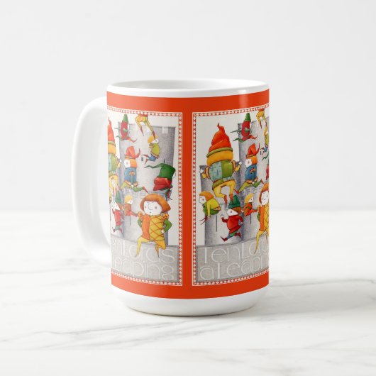 Mug DIX SEINS UNE TONNE TOMBE BLANCHE - Rouge (Devant gauche)