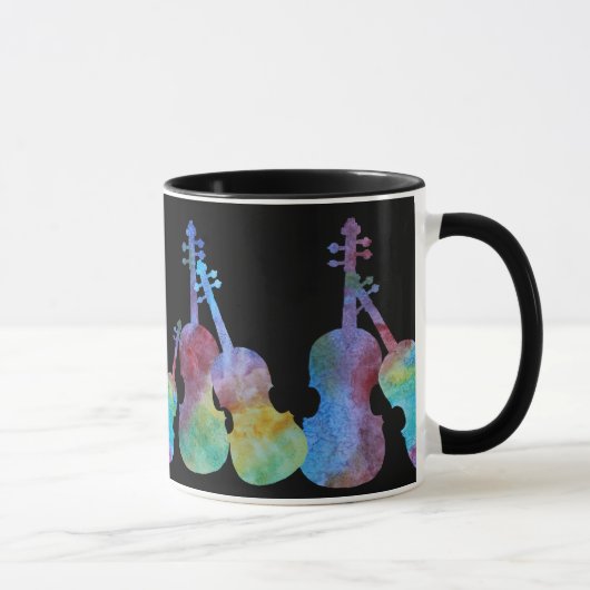 Mug Dix violons vibrants sur le noir (Droite)
