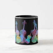 Mug Dix violons vibrants sur le noir (Centre)