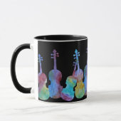 Mug Dix violons vibrants sur le noir (Gauche)