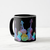 Mug Dix violons vibrants sur le noir (Devant gauche)