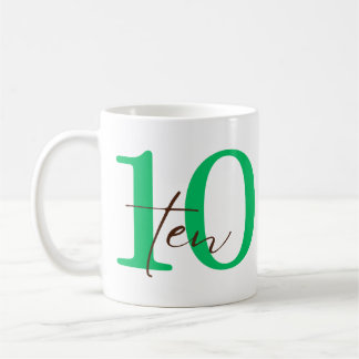 Mug Dixième anniversaire 10 ans avec personnalisation