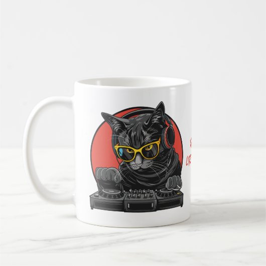 Mug DJ de chat cool (Gauche)