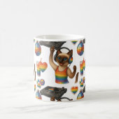 Mug DJ Pride Paws Pride inspirée par le chat Pride LGB (Centre)