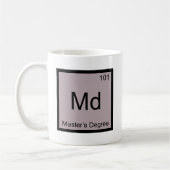 Mug DM - Pièce en t de symbole d'élément de chimie de (Gauche)