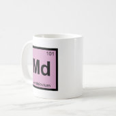 Mug DM - Symbole de Tableau périodique de chimie de (Devant gauche)