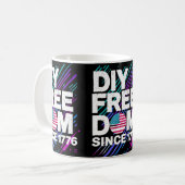 Mug do-it-yourself Liberté Depuis 1776" Design Texte (Devant gauche)