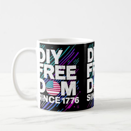 Mug do-it-yourself Liberté Depuis 1776" Design Texte (Gauche)