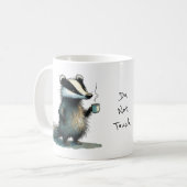 Mug Do. Not. Touch. Whimsical Badger (Devant gauche)