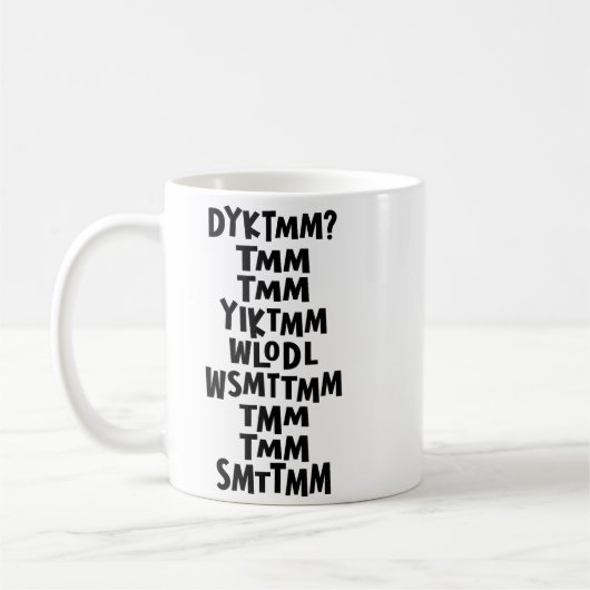 Mug Do You Know The Muffin Man Dyktmm Nostalgia Funny  (Gauche)