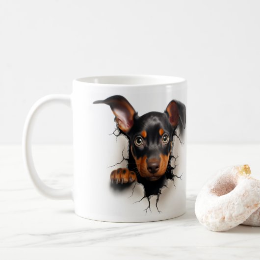 Mug Doberman (Avec donut)