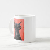 Mug Doberman avec lunettes (Devant gauche)