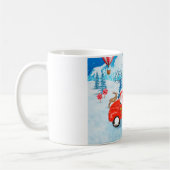 Mug Doberman Chien de Noël Livraison Camion Neige (Gauche)