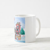 Mug Doberman dans une maison de Noël enneigée pour chi (Devant droit)