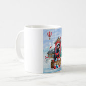 Mug Doberman dans une maison de Noël enneigée pour chi (Devant gauche)