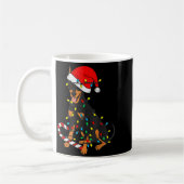 Mug Doberman Dog Christmas Lights Santa Xmas Pet Dog L (Gauche)