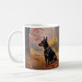 Mug Doberman en automne Feuilles automne Inspire (Gauche)