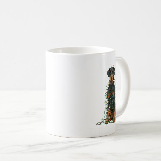 Mug Doberman Nscher Christmas I'm Fine Everything Is F (Devant droit)