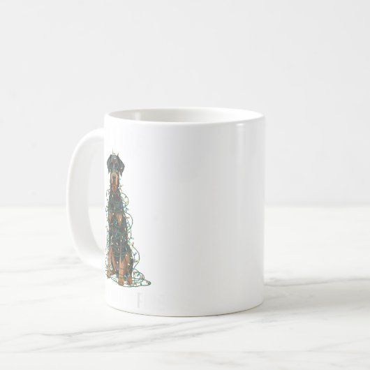 Mug Doberman Nscher Christmas I'm Fine Everything Is F (Devant gauche)