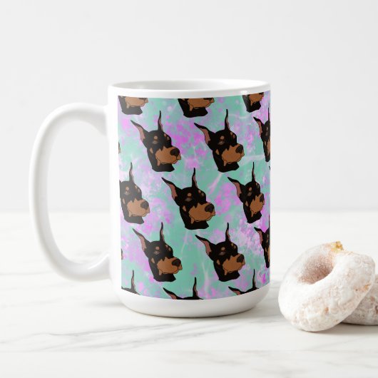 Mug Doberman Pinscher (Avec donut)