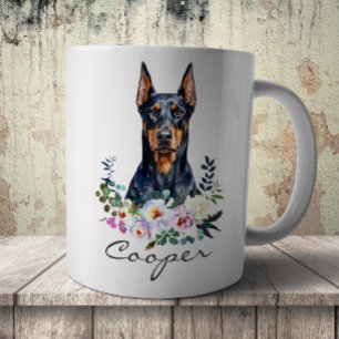 Mug Doberman Pinscher aquarelle