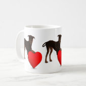 Mug Doberman Pinscher Avec Coeur (Devant gauche)