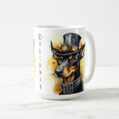 Mug Doberman Pinscher Chien Steampunk (Devant droit)