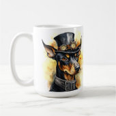 Mug Doberman Pinscher Chien Steampunk (Gauche)