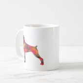 Mug Doberman Pinscher Géométrique Patten Silhouette (Devant gauche)