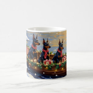 Mug Doberman Pinscher Noël Bateau Fêtes