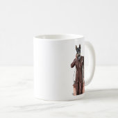 Mug Doberman sur téléphone (Devant droit)