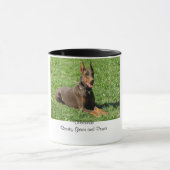 Mug Dobermann : Beauté, grâce et puissance (Centre)