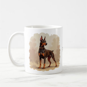 Mug Dobermann Pinscher marron rouille rouge Chien