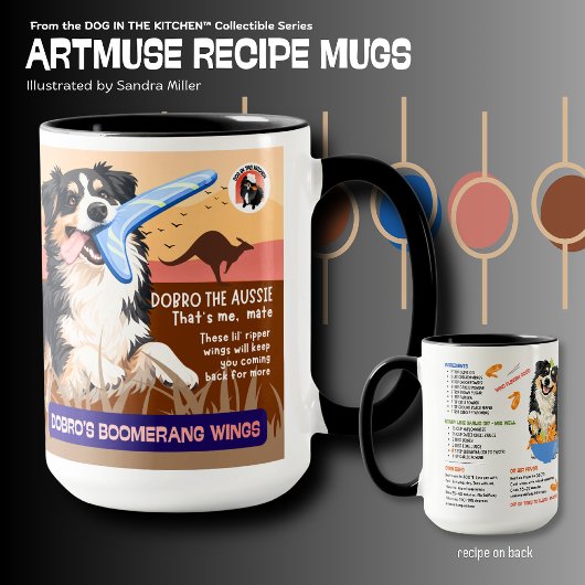 Mug DOBRO'S BOOMERANG WINGS AUSSIE Art Muse Recipe 
