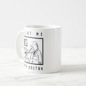 Mug Docteur avec pied de contrôle de stéthoscope (Devant gauche)