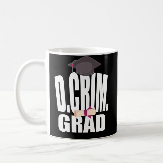 Mug Docteur Criminology DCrim Doctorate Graduation PhD (Gauche)