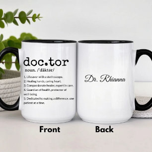 Mug Docteur Définition Lifesaver avec stéthoscope