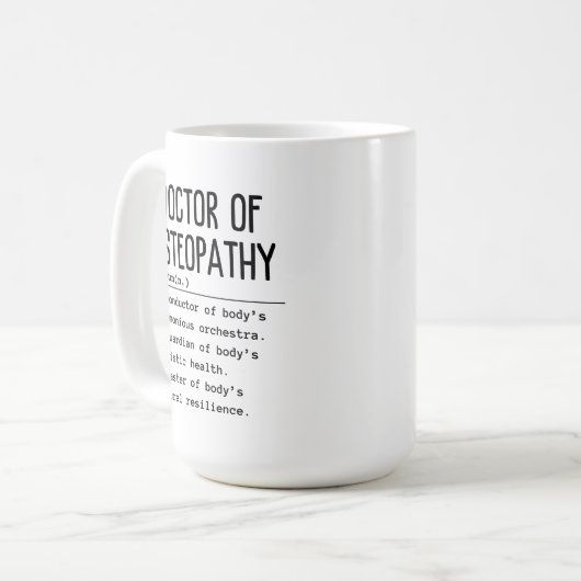 Mug Docteur en ostéopathie (Devant gauche)