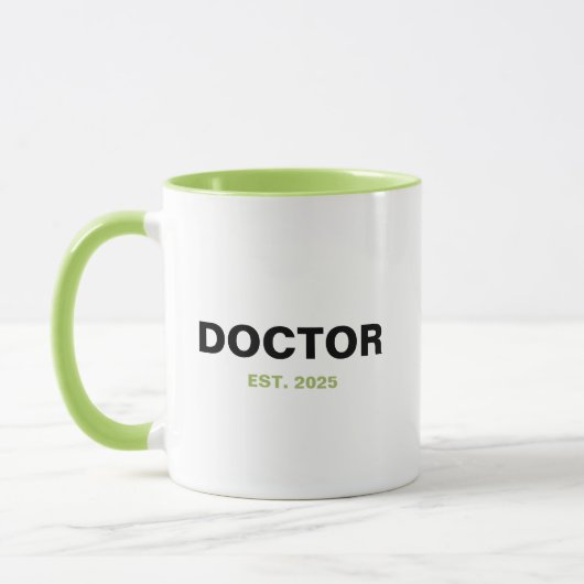 Mug DOCTEUR Est. Année (Gauche)