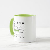 Mug DOCTEUR [Nom] Chargement vert et blanc (Devant gauche)